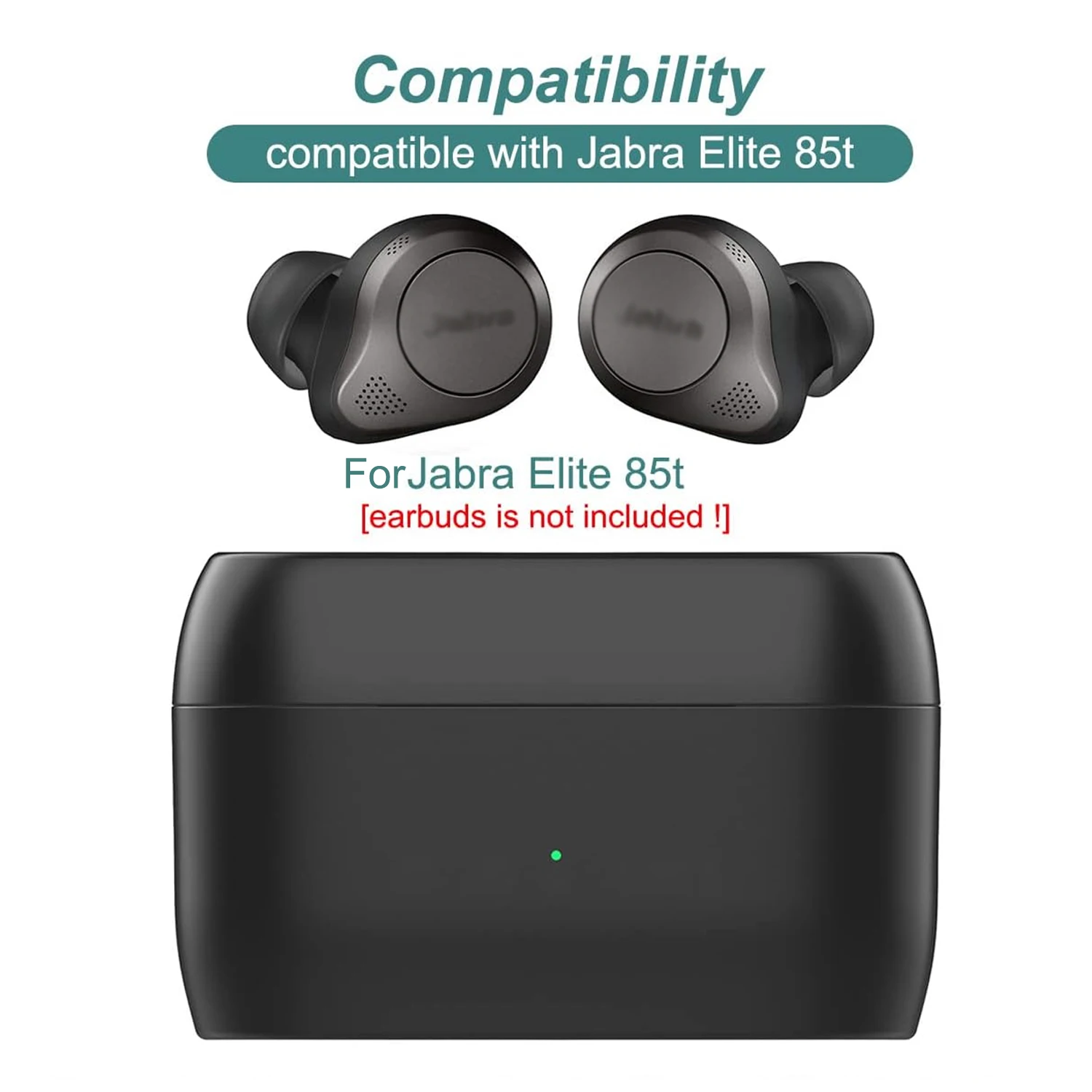 Estuche de Carga para Jabra Elite 85t, Estuche de Repuesto para Auriculares, Base de Carga, Repuesto para Auriculares, Sin Auriculares