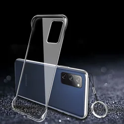 Slim Frameless Clear Phone Case For Samsung Galaxy S24 S23 S22 S21 S20 FE S10 Plus Note 20 Ultra 10 Plus Hard Plastic Cover