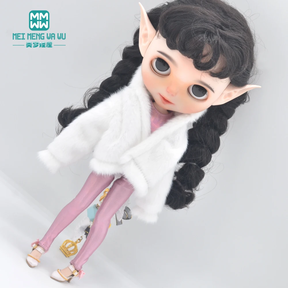 인형용 옷 세련된 플러시 재킷 28cm 브라이스 OB22 OB24 인형 장난감 선물에 적합