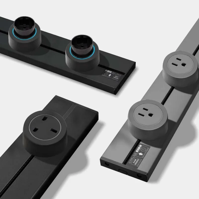 75cm Aluminum Power Track Socket Adapter Plug Smart 32A Wall Socket with AC Outlets 75cm Aluminum Track