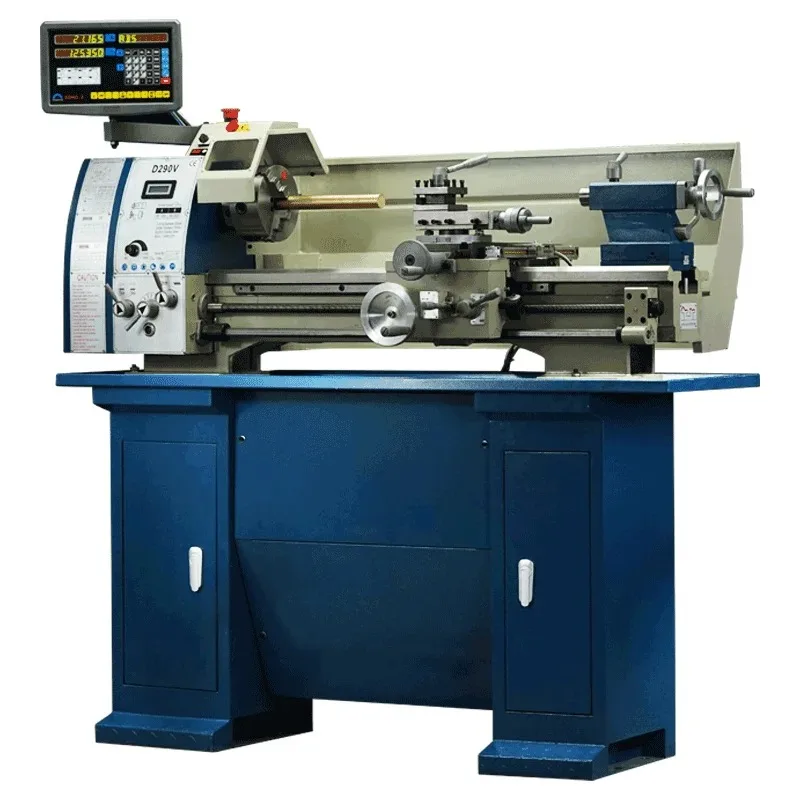 D290V 1500W ミニ高精度可変速手動木工金属ベンチ旋盤機械 切削・フライス加工・穴あけ・タッピング用