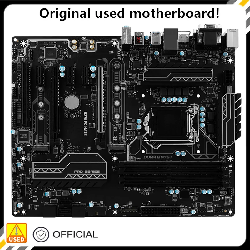 

For H270 PC MATE Original Used Desktop Intel H270 64GB DDR4 Motherboard LGA 1151 i7/i5/i3 USB3.0 SATA3