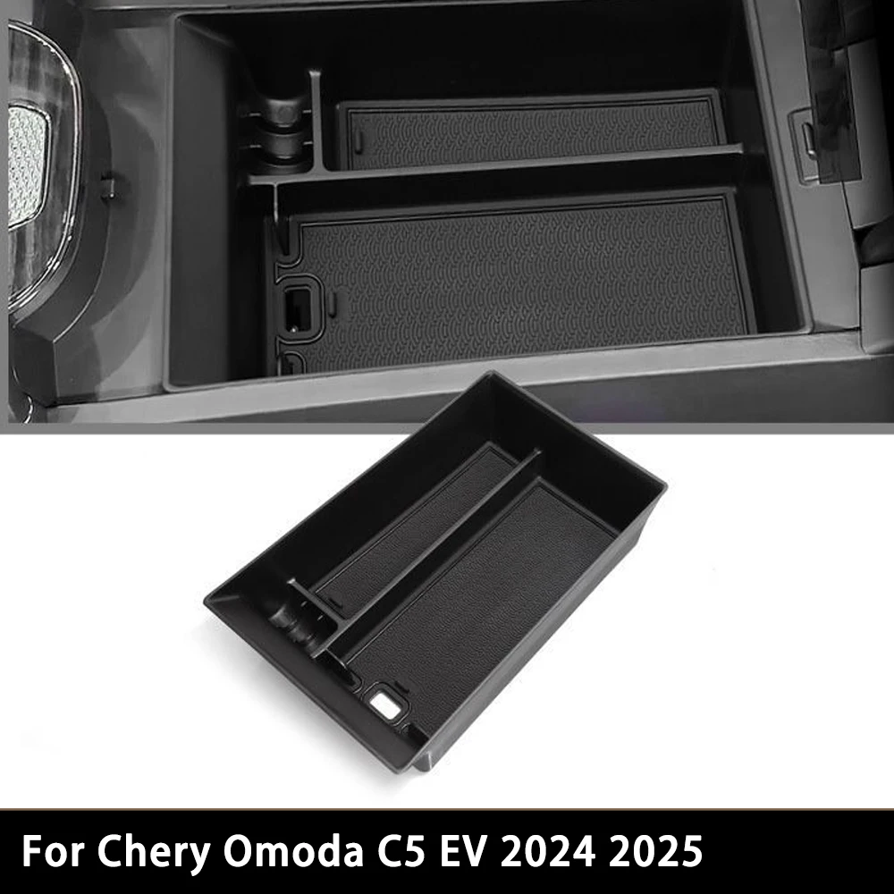 

Car Central Storage Box Pallet Armrest Container Box Cover For Chery Omoda C5 EV 2024 2025 Auto Interior Accessories