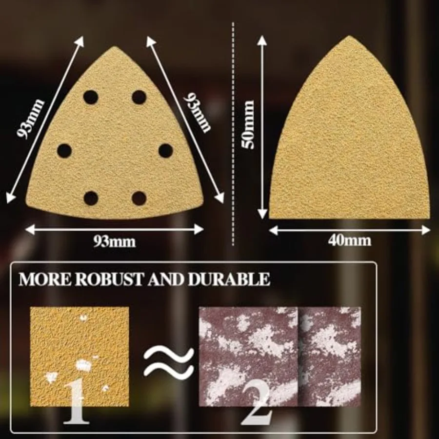 186PCS Oscillating Tool Sandpaper Kit MultiTool Detail Sander pads Include Triangle and Finger Sandpapers fit Tools etc Sanding