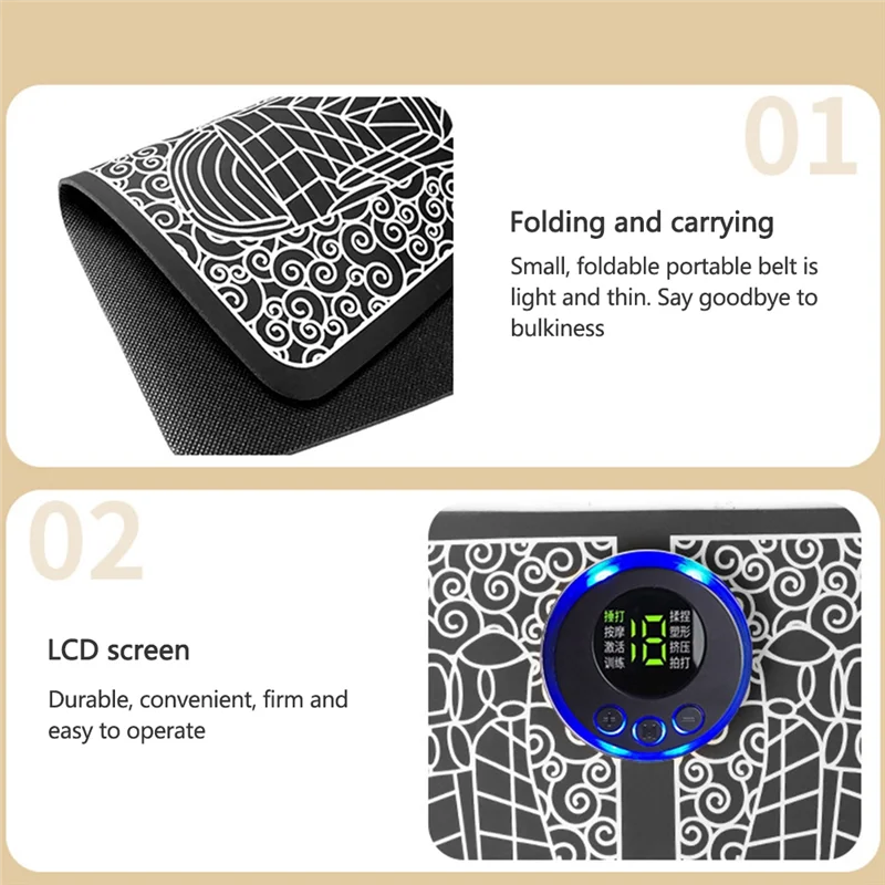 AA20-Massage Pad 8 Modes Rechargeable Leg Muscle Stimulator Foot Circulation Massager Remote Control For Relaxing Feet And Legs - Image 3