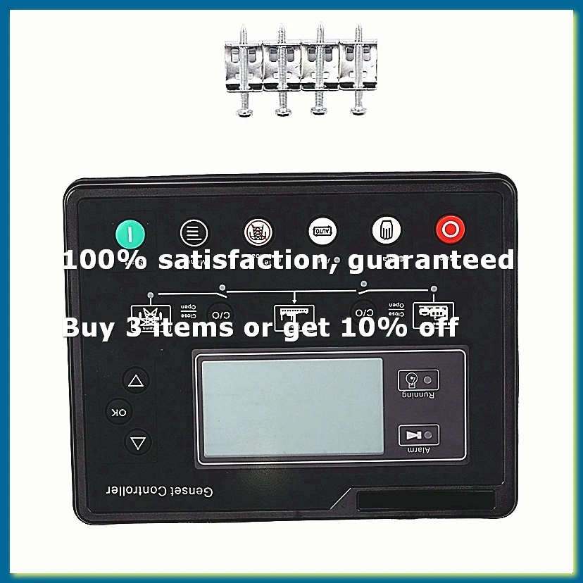 ●6120U AMF Generator Set Controller LCD Automatic Start Genset Ats Control Box Terminal Charge Panel Alternator Part 6120