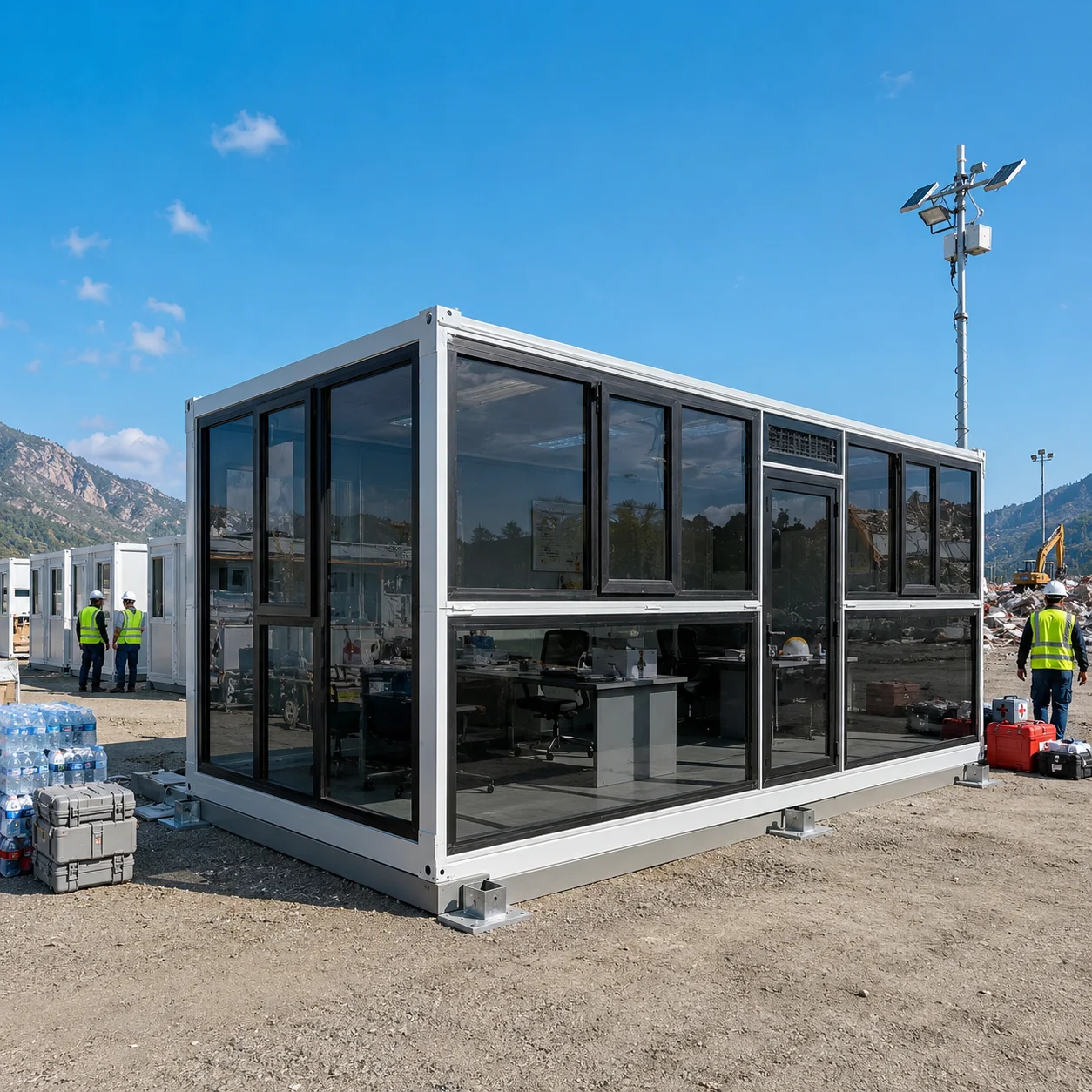 Foldable House 20Ft Modular Container House for Developer Emergency Housing Wind Resistant Structure Fast Installation