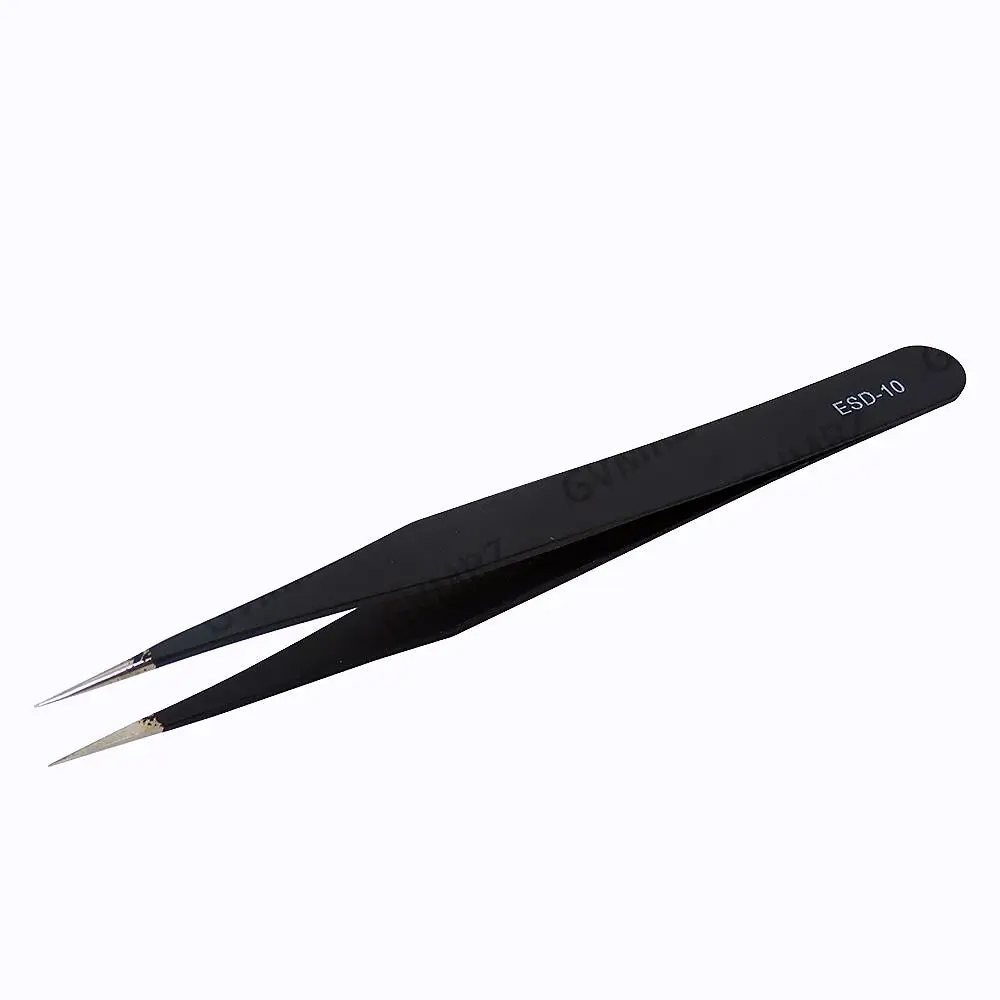 6PCS Tweezers Set ESD-10 ESD-11 ESD-12 ESD-13 Anti-static for Electronics Repair Precision Assembly  ESD-14 ESD-15  DIY Projects