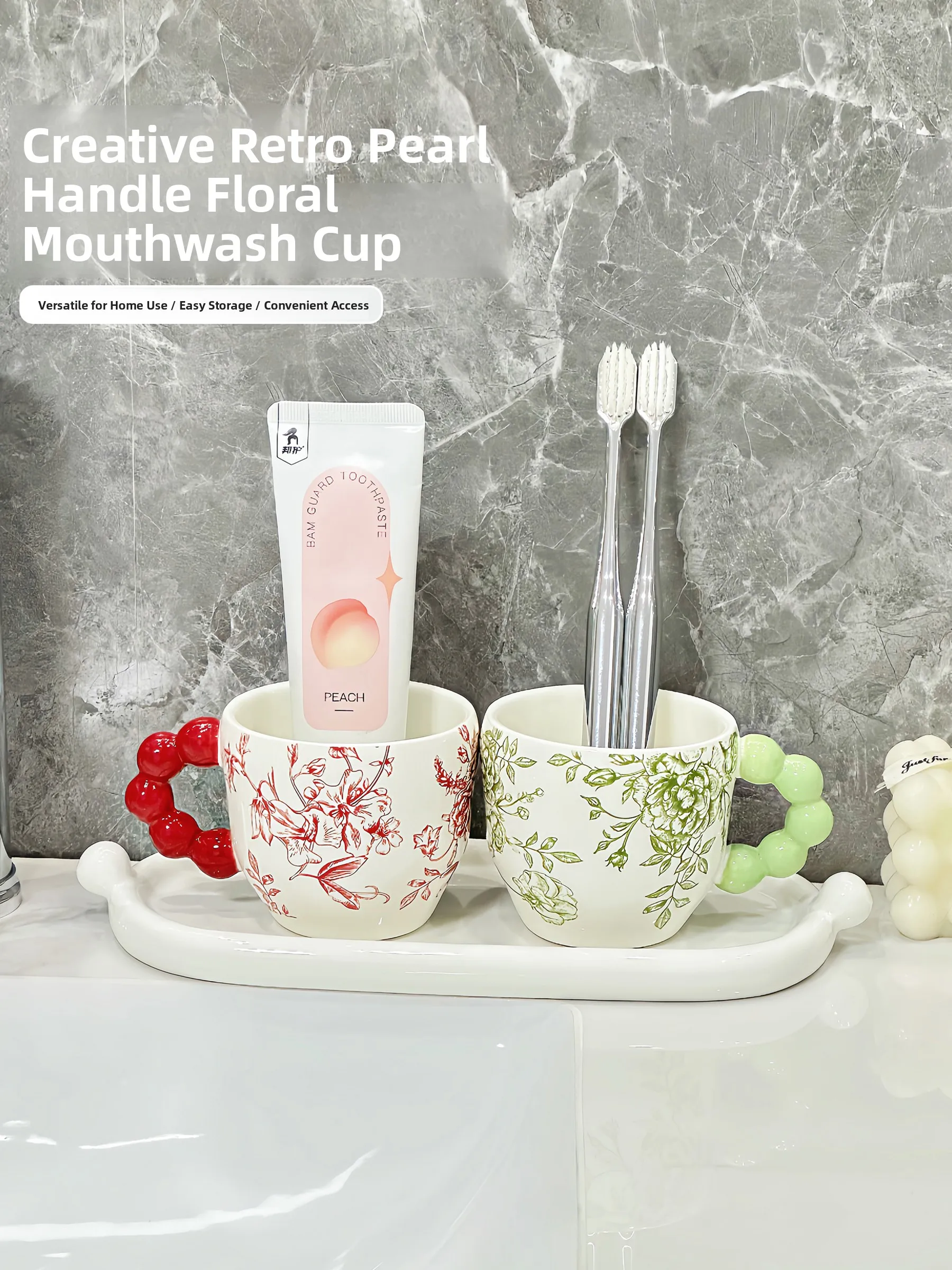 

Набор для ванной комнаты в деревенском стиле: креативные стаканчики для зубных щеток и аксессуары для ухода за полостью рта