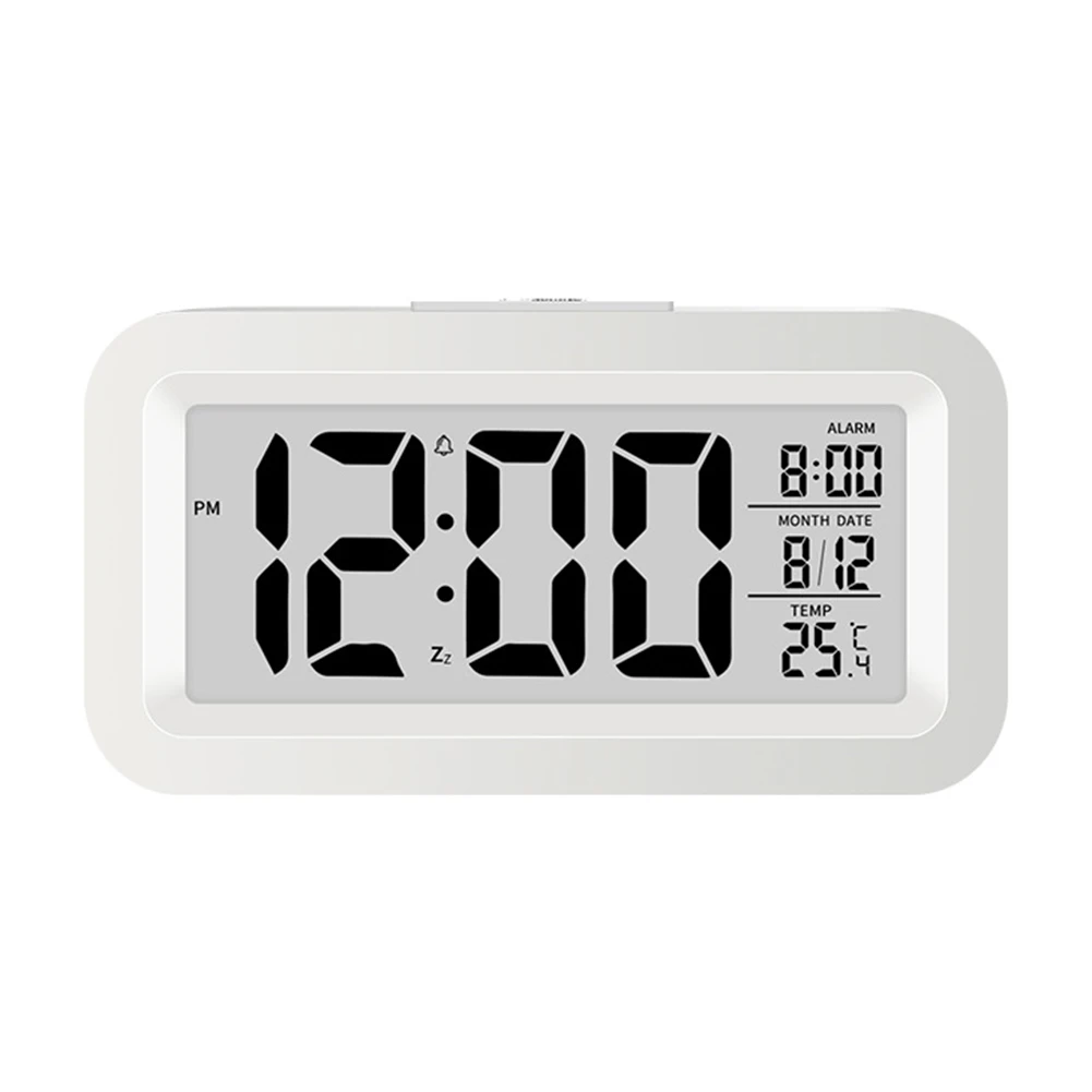 Alarm Clock with Large Screen Display Calendar Thermometer Multiple Color Options For Desk Travel Office Decor