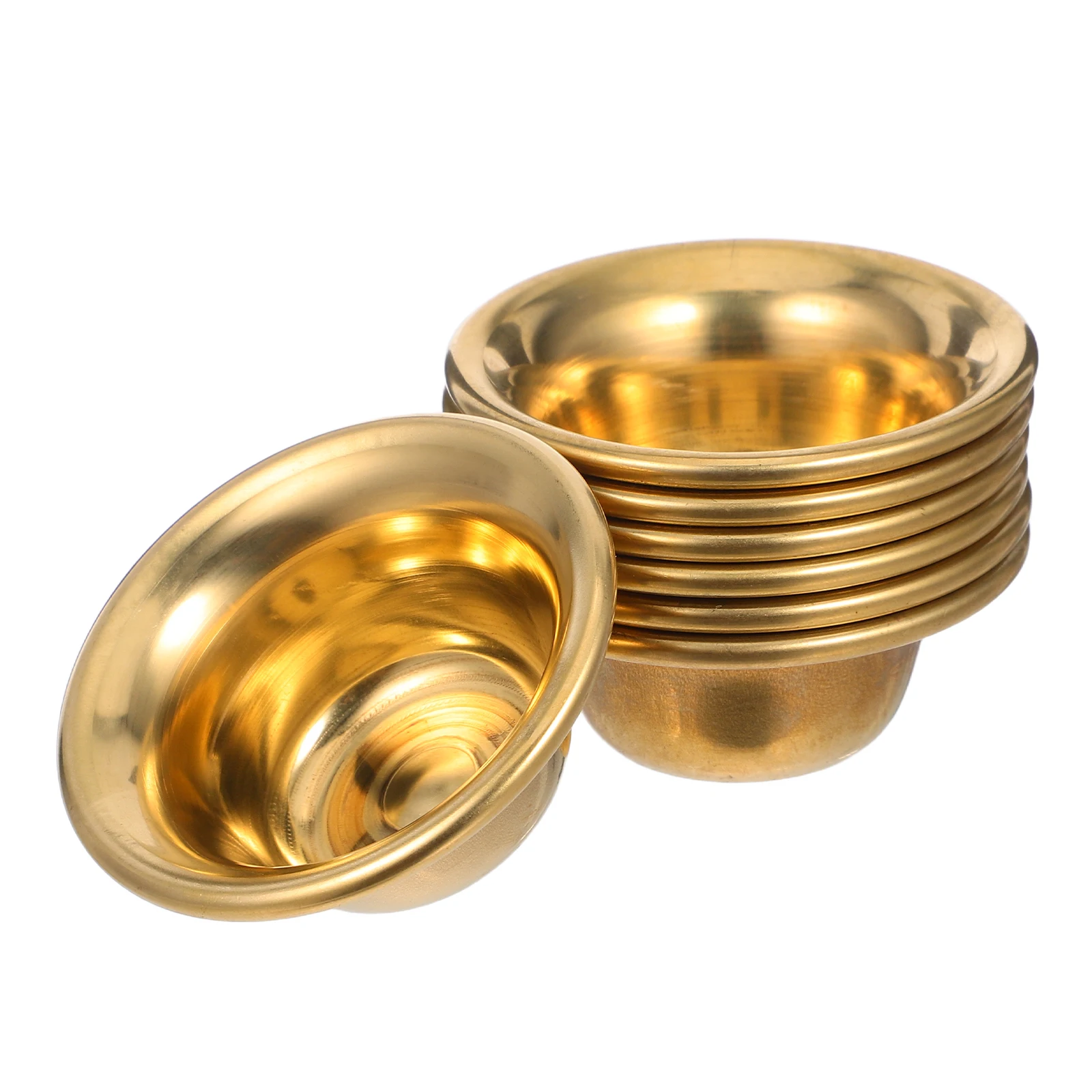 

7pcs Temple Brass High-Grade Offering Water Cup For Meditation Yoga Religious Bowl -Resistant Multi-Function