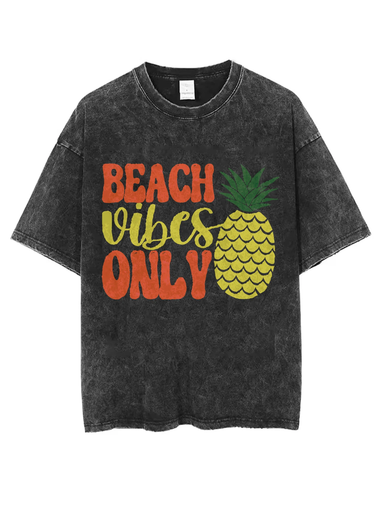 تي شيرت أسود مريح برقبة دائرية مغسول للنساء والرجال ملابس شتوية فضفاضة تناسب الهالوين بطباعة جرافيك الأكثر مبيعًا