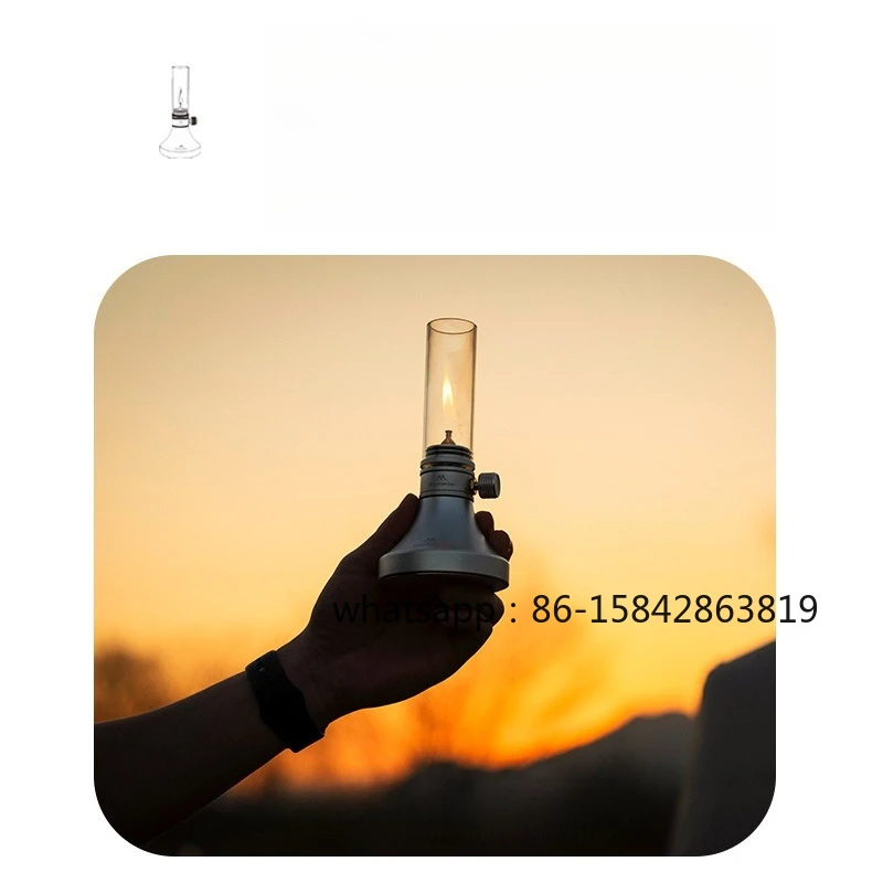 Outdoor Camping Gas Lamp for Lighting - Tent Atmosphere Candle Lantern for Hiking Backpacking and Portable Illumination