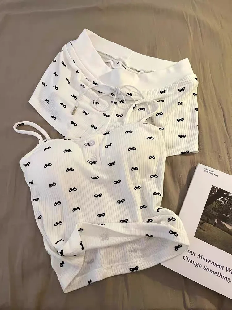 

Летний женский комплект одежды большого размера, домашняя одежда, популярная одежда для девочек, утягивающий ремень, нагрудник, круглая и мягкая домашняя одежда...