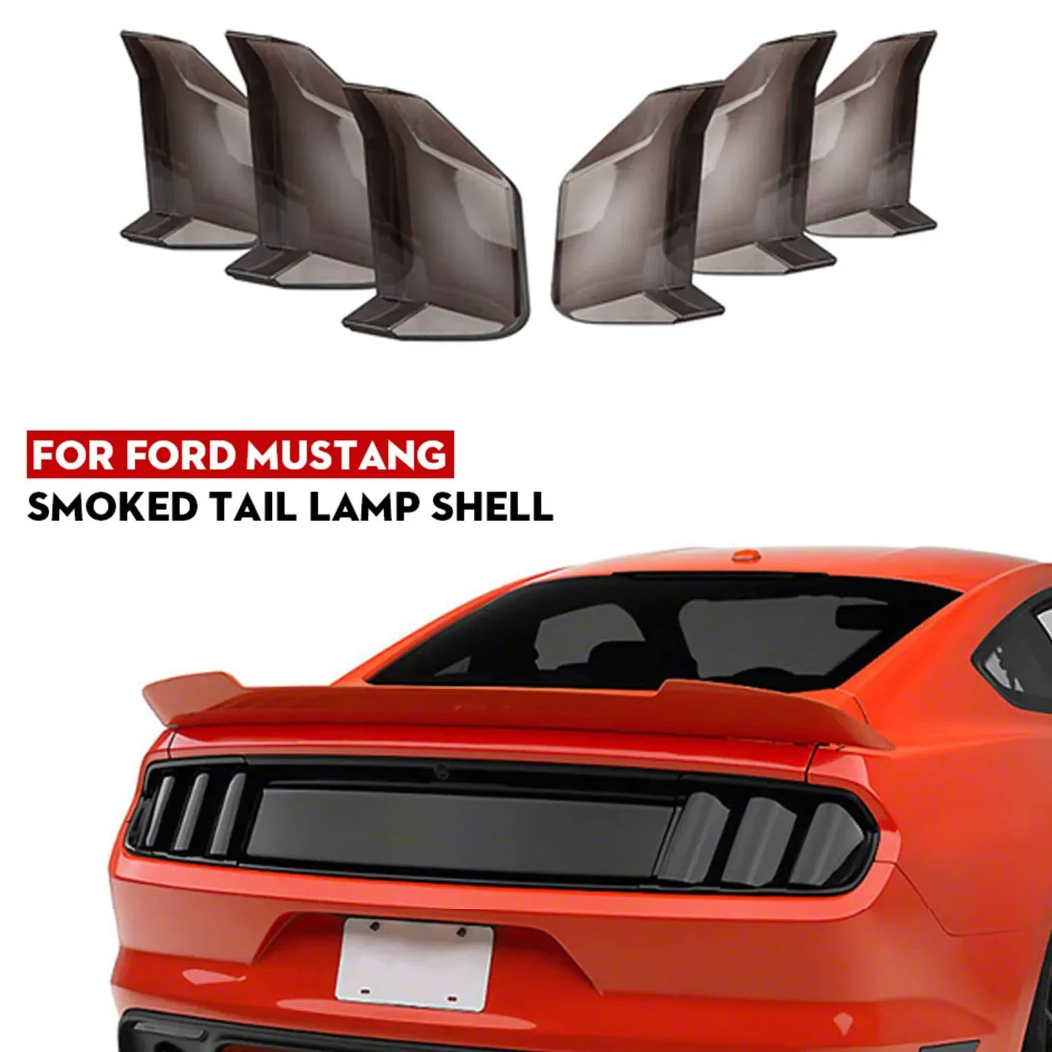 Car Taillight Cover Trim For Ford Mustang 2015-2022 Rear Brake Light Lamp Protective Shell Hood Guard Sticker