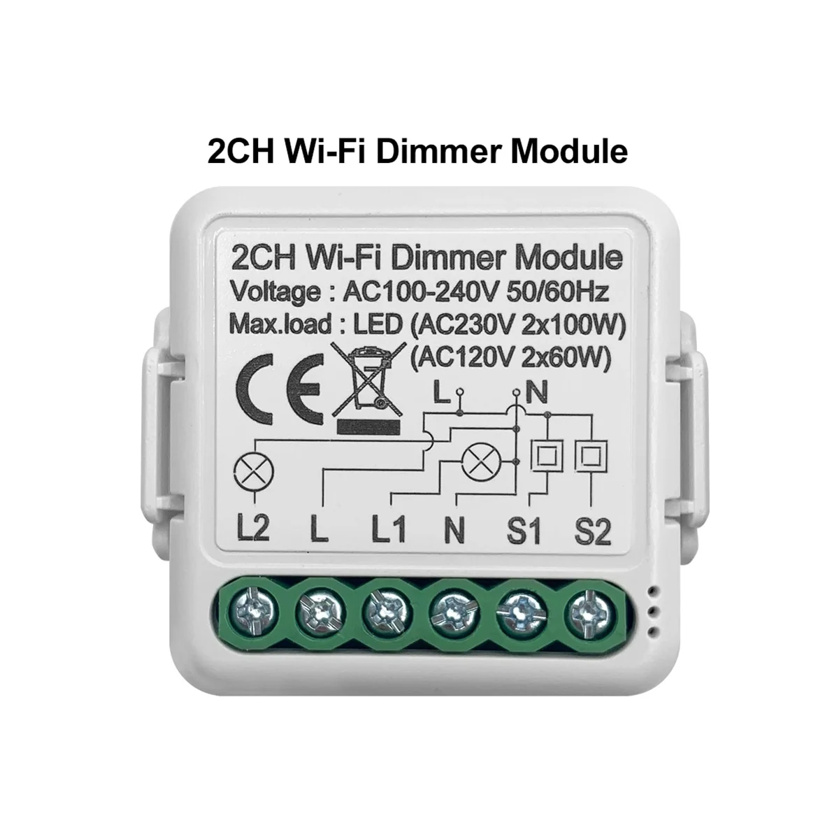 Tuya Wifi Smart Dimmer Switch Module 10A supporto controllo a 2 vie 2 Gang compatibile per Google Home Alexa Smart Life App