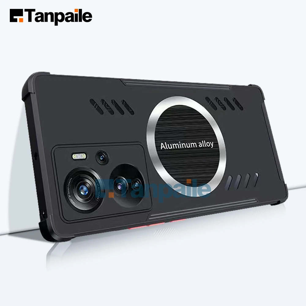Tanpaile- For ZTE Axon 40 Pro 50 Ultra Magnetic Cooling Case Hard Bumper Heat Dissipation Phone Back Cover Funda