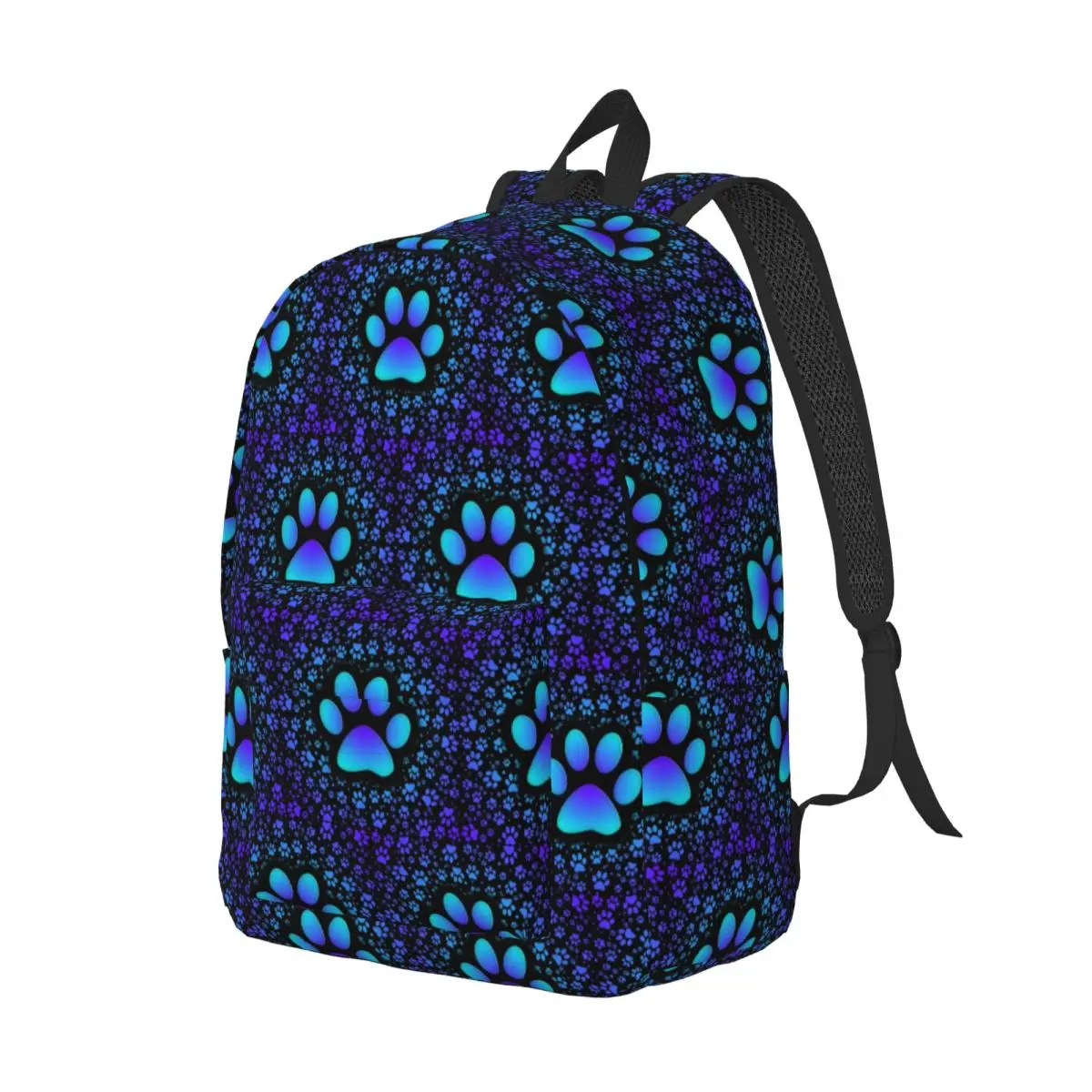 

Magical Pet Paws Turquoise Blue Animal Lovers Backpack Daypack Large Capacity BookBag School Bag Shoulder Bags for Men Women