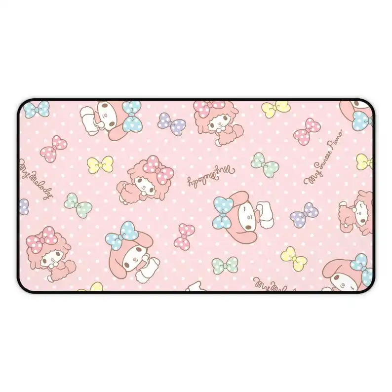 My Melody Mouse Pad | My Melody Pink Bow Polka Dot | Sanrio Desk Mat Gaming Setup | Cute Kawaii RGB Aesthetic