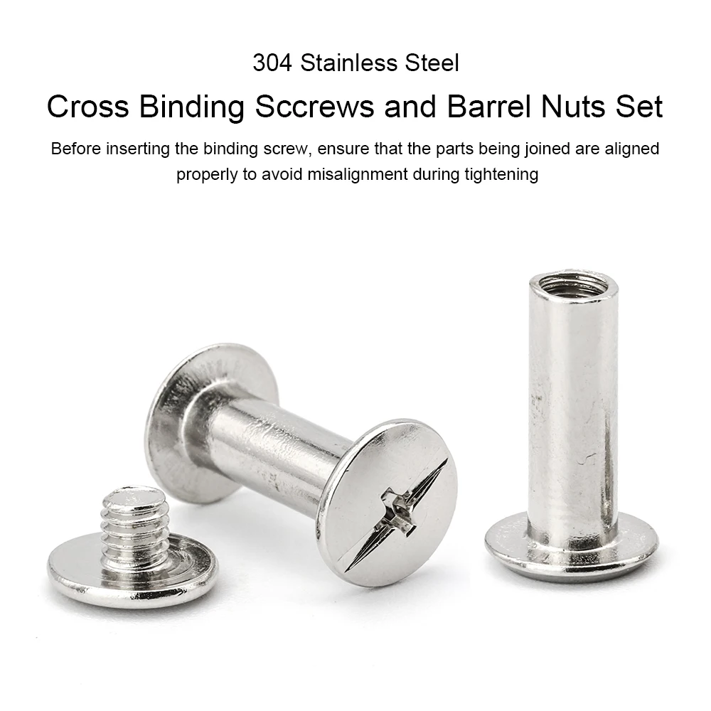 Chicago Screw for Leather Belt Album Book Stainless Steel M2 M3 M4 M5 Binding Screws Nail Rivet Bolt