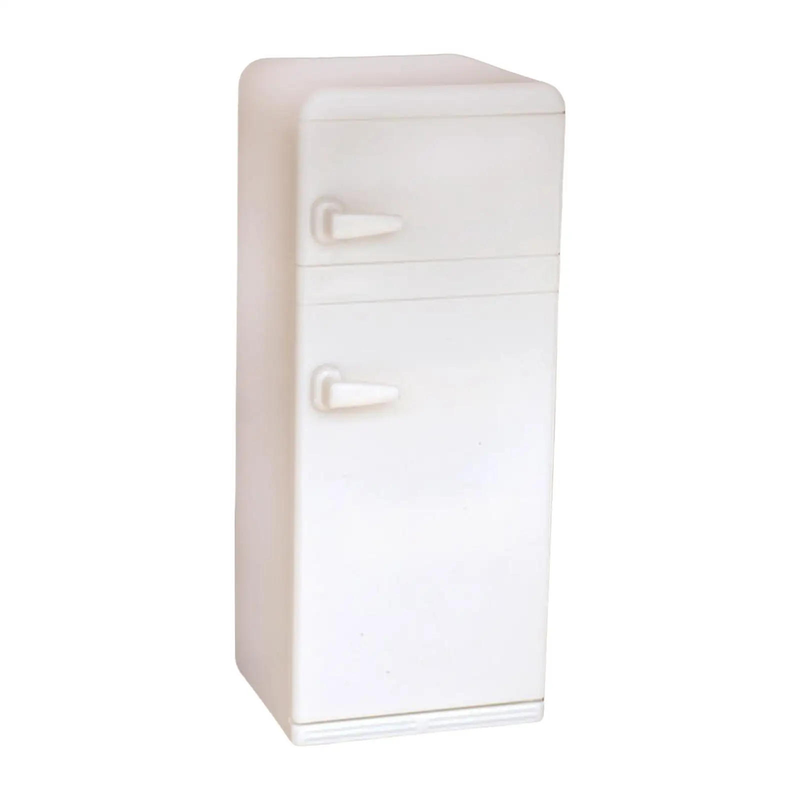 

Миниатюрный холодильник в масштабе 1:12, аксессуар для кукольного домика, реалистичная модель кухонной техники для декора сцен из жизни.