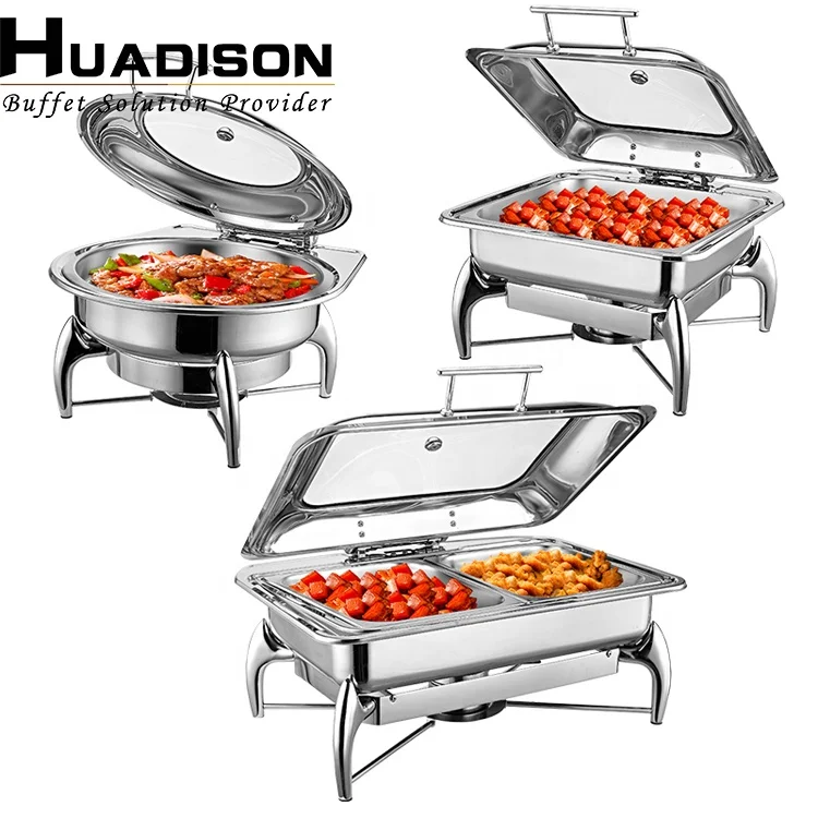 

Huadison Restaurant Equipment Stainless Steel Buffet Set Chaffing Dish Food Warmer Chafing Dish for Hotel Catering