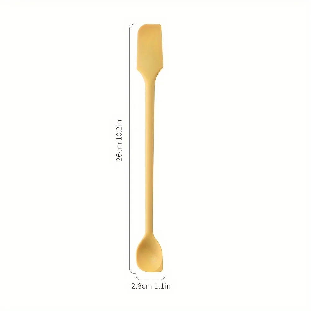 Food Grade Double Head Design & Flexible Scraping, Heat Resistant Easy Clean Non-Stick Silicone, For Home Baking Cooking Jam Honey Jar Scraping Mixing, Housewives Baking Lovers Kitchen Utensils, Silicone Spatula Scraper Butter Spreader Stirring Spoon