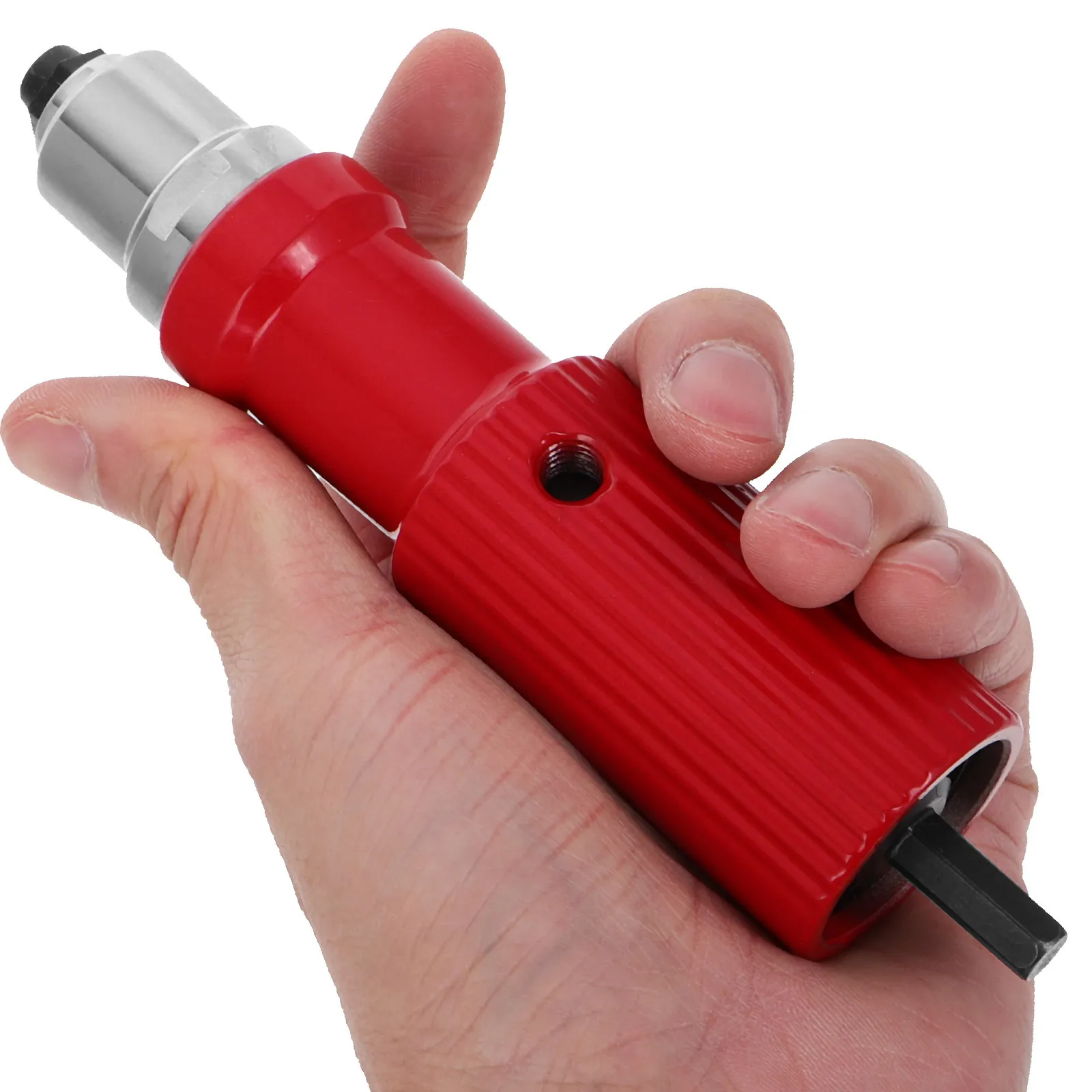 Nietbohrer-Adapter, 360-Grad-Nagelhalte-Design, starke Beißkraft, schnell einziehend, rutschfest, für elektrischen rechtwinkligen Winkel