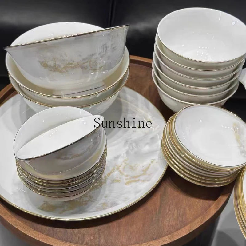 

Household new dish set Chinese high-value ceramics housewarming new home