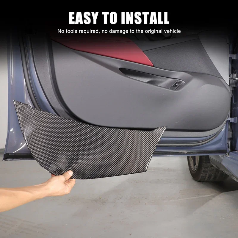 For BMW 5 Series G60 2024+ Soft Carbon Fiber Material Car Front Door Anti-Kick Panel Sticker Interior Modification Accessories