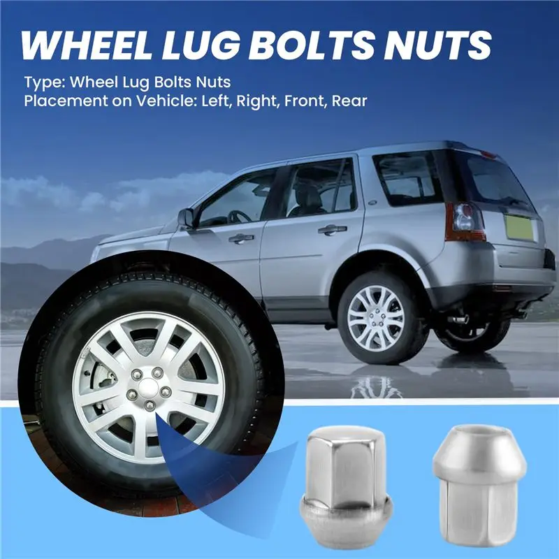 DT42-5Pcs Wheel Lug Bolt Stud Nut Fits LR001381 For FREELANDER 2 / RANGE ROVER