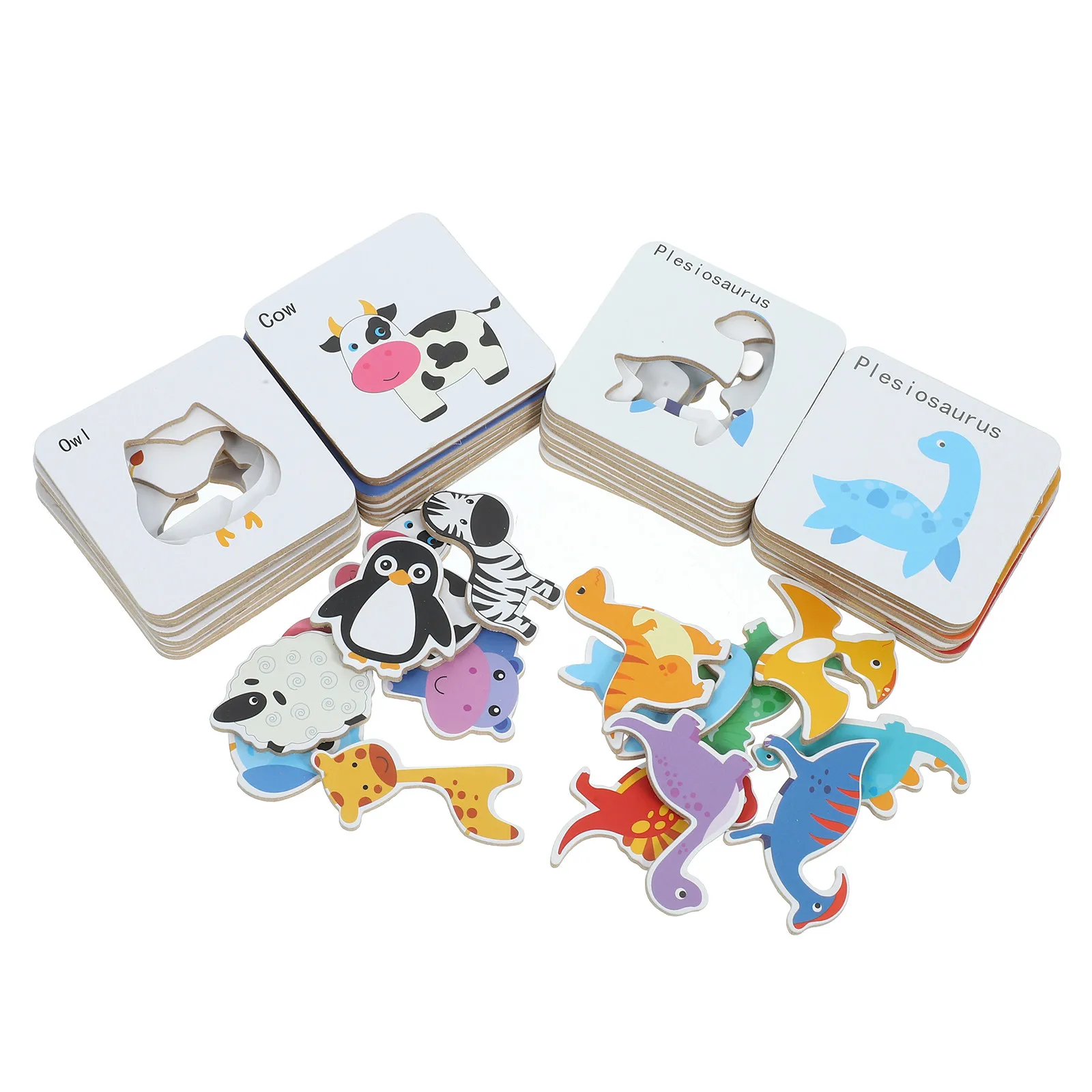 

Animal Matching Puzzles Kid Children Education Plaything Assembly Toy Children's Handmade Combination Toys