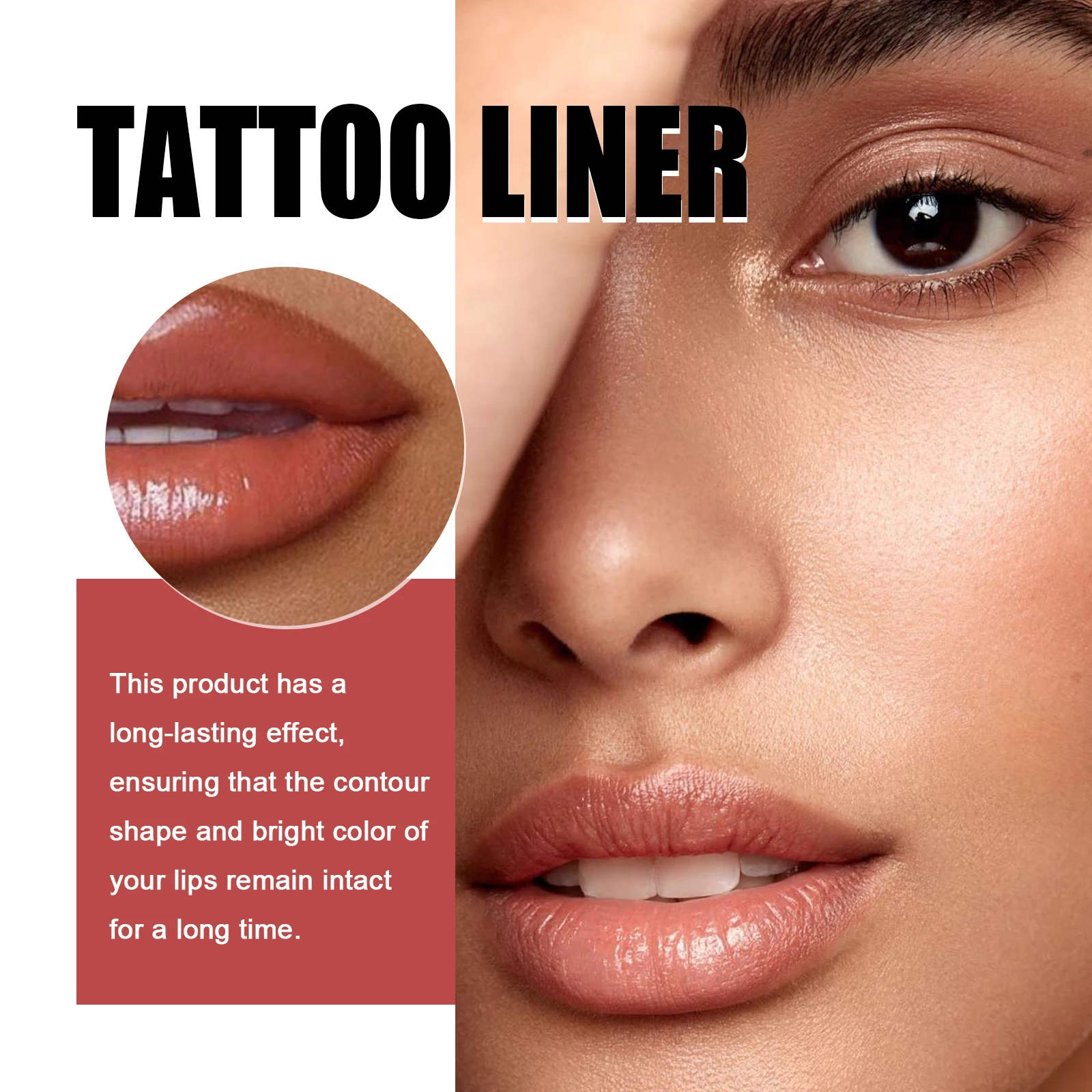 5pcs Peel Off Lip Liner Stain Outline Full Lips Appearance of Your Lips Waterproof Long Lasting Light/Dark Brown Lip Liner Lip