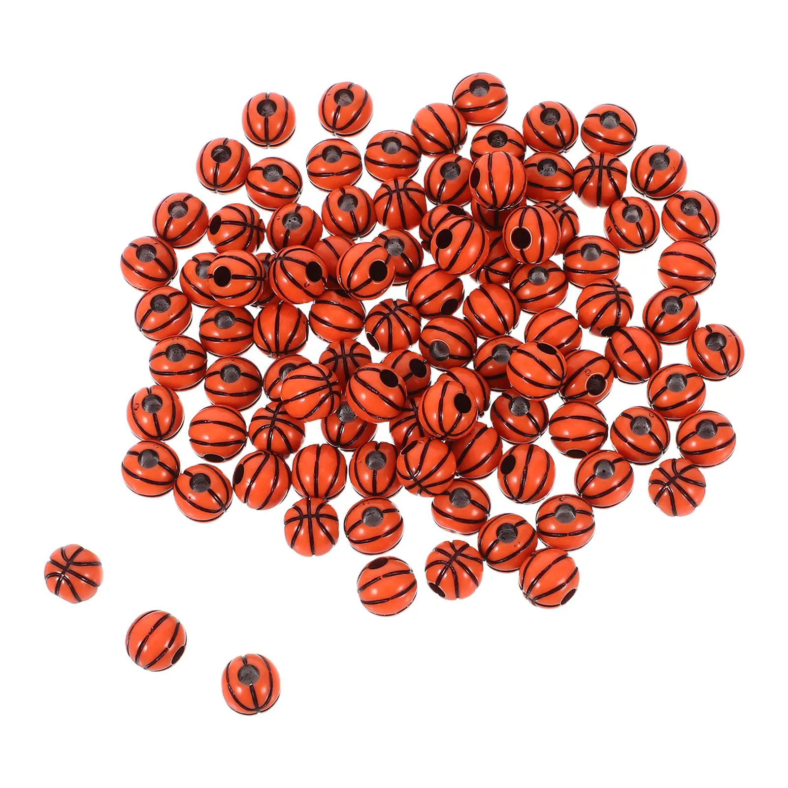 

100Pcs Basketball Craft Beads Sports Bracelet Making Early Education DIY Accessories Enhance Hand Eye Coordination Birthday