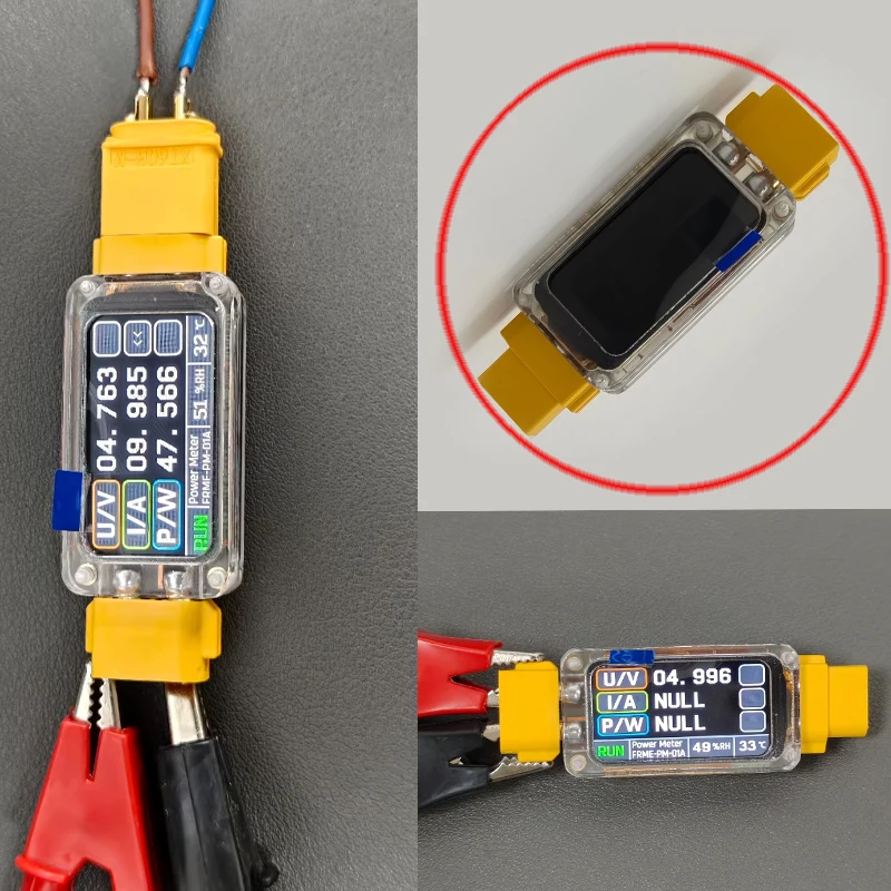 1PCS 5-36V 30A Voltage Current Tester XT60 Connector Bidirectional Power Meter 1.47inch Screen Display Compact Electronic Module