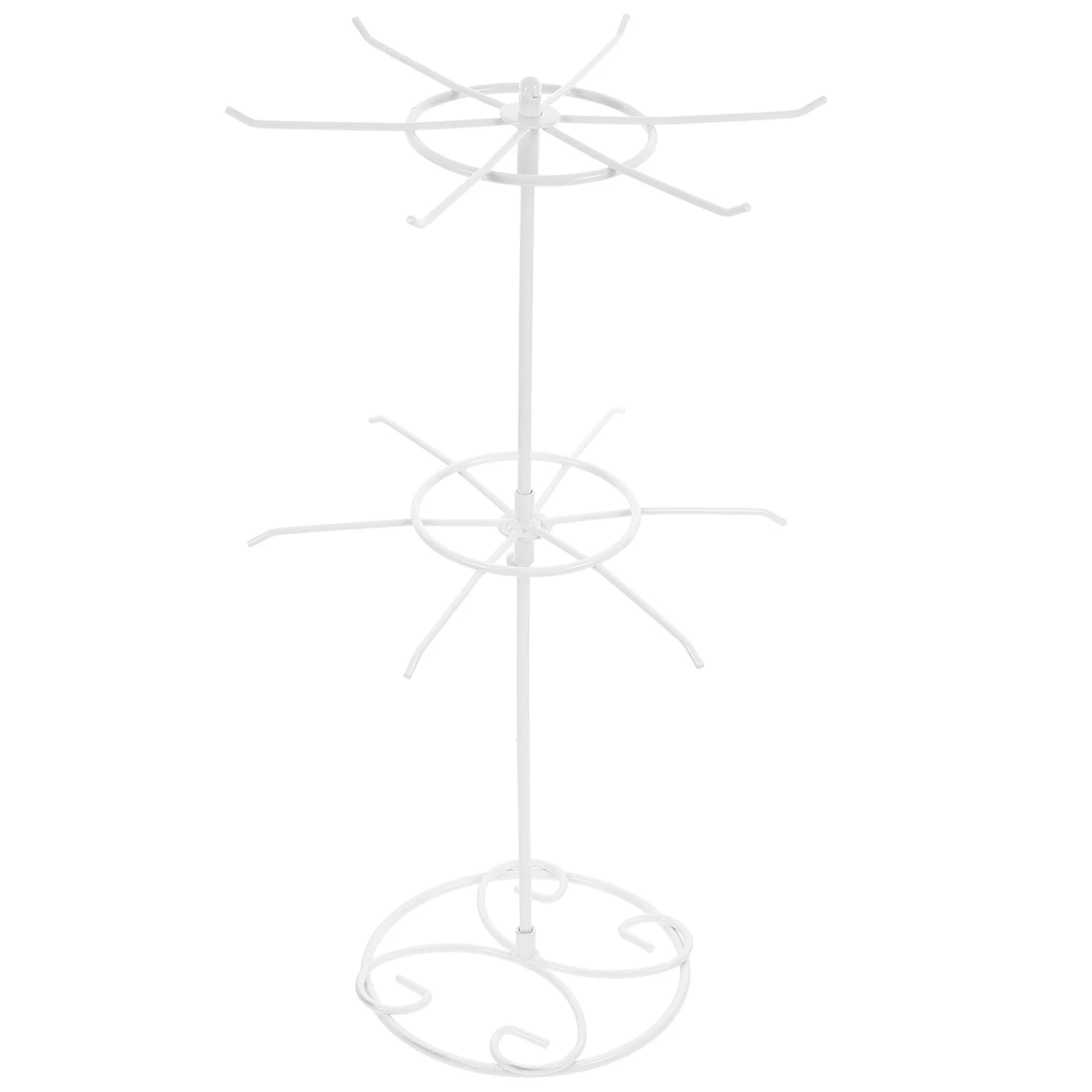 

Jewelry Rotating Display Stand Lightweight Durable Wrought Iron Organizer Necklace Bracelet Storage Rack Holder