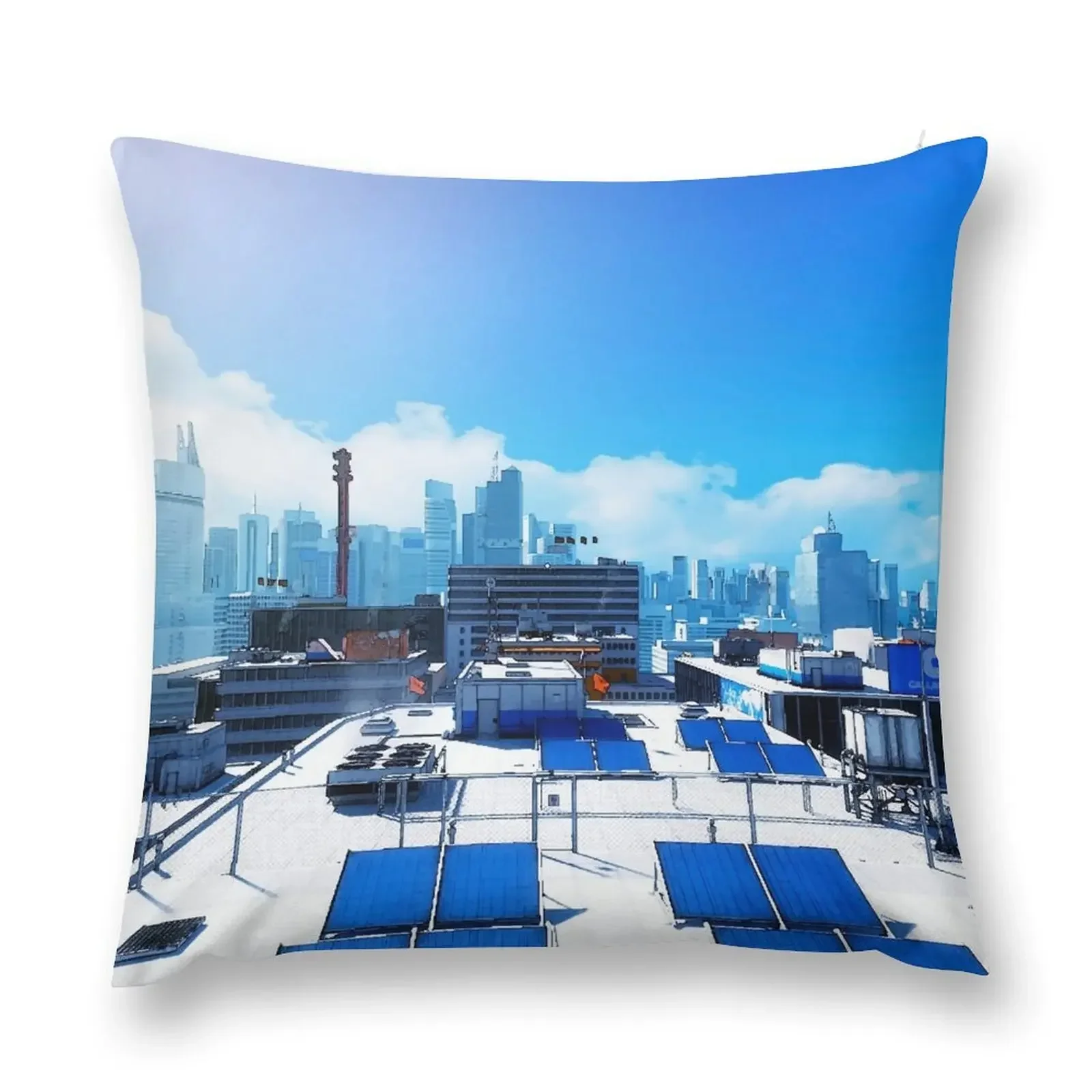 

Mirrors Edge - Beginning Rooftop Throw Pillow home decor items Cushion Cover pillow