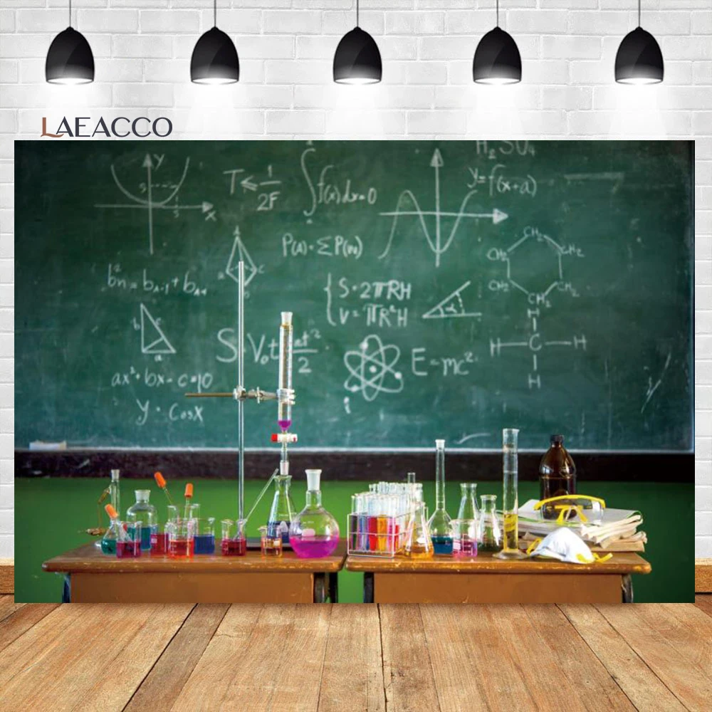 Laeacco Back to School Photography Background Classroom Chalkboard Wood Board Kids Birthday Portrait Customized Photo Backdrop