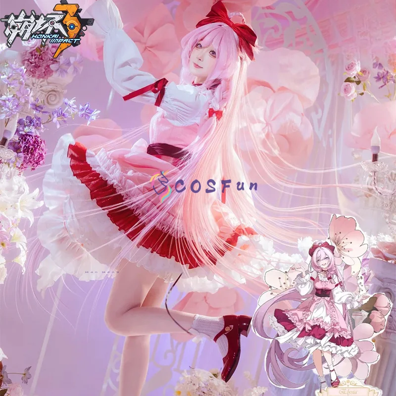 أزياء هونكاي إمباكت 3 إليسيا التأثيرية للهالوين وأعياد الميلاد كرنفال لعب الأدوار فستان كوميك كون لوليتا COSFun #3