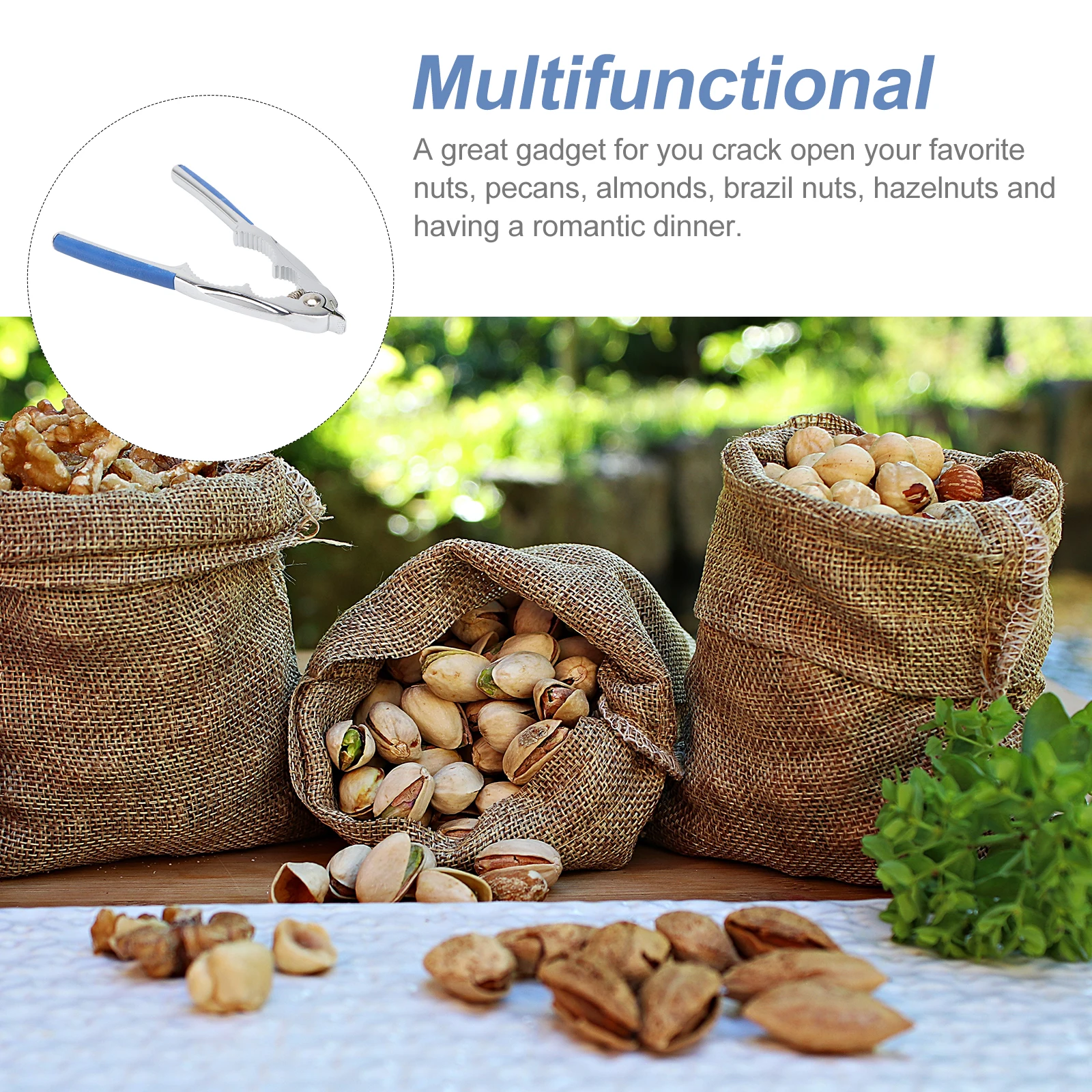 

Multifunctional Walnut Cracker Nut Pliers Zinc Alloy Opens Nuts Easily Ideal Kitchen Gadget Practical Gift