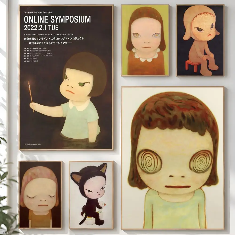 Y-Yoshitomo Nara Dream Doll Vintage Poster Creative Room Art For Dorm Bedroom Study Apartment Home Gift