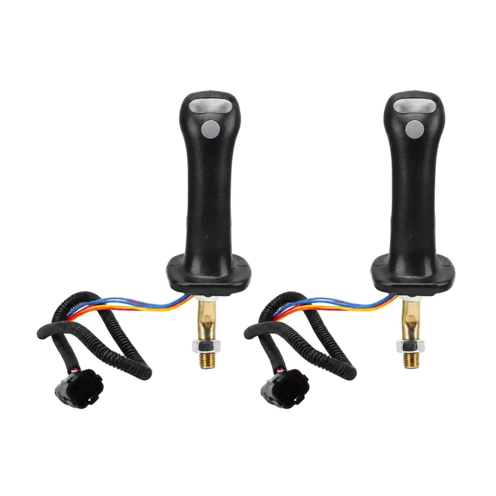 2 Pieces Control Lever Ergonomic Excavator Joystick Control Handle Replacement Excavator Joystick Handle Direct-Fit