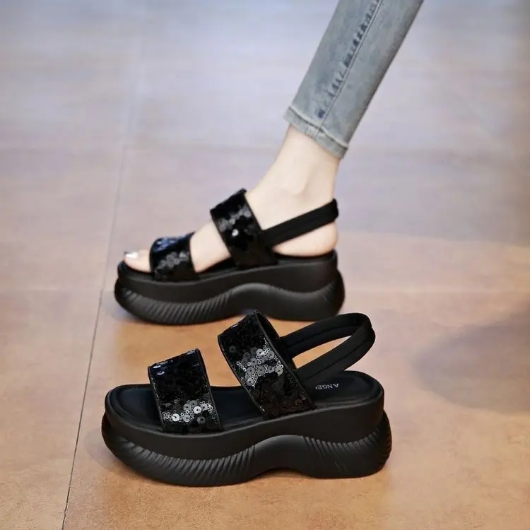 Platform sandals women's new summer Roman sandals fairy style muffin sole shoes