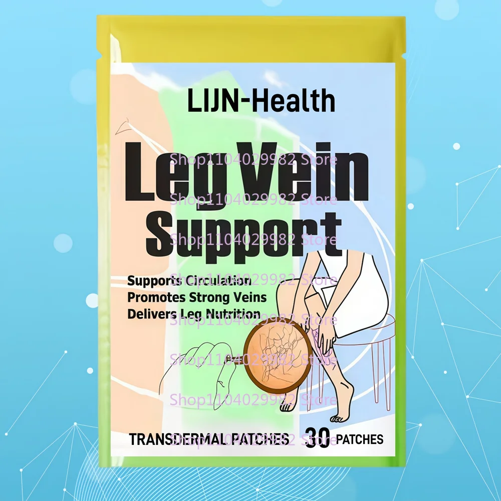 30 Plastrów Wspierających Krążenie Krwi w Nogach, Plastry Transdermałne Wspierające Krążenie, Wspierają Mocne Żyły