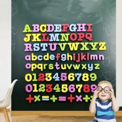Fridge Magnetic Letters Numbers Alphabet ABC 123 Children's Early Education Puzzle Blackboard Sticker Teaching Auxiliary Tool