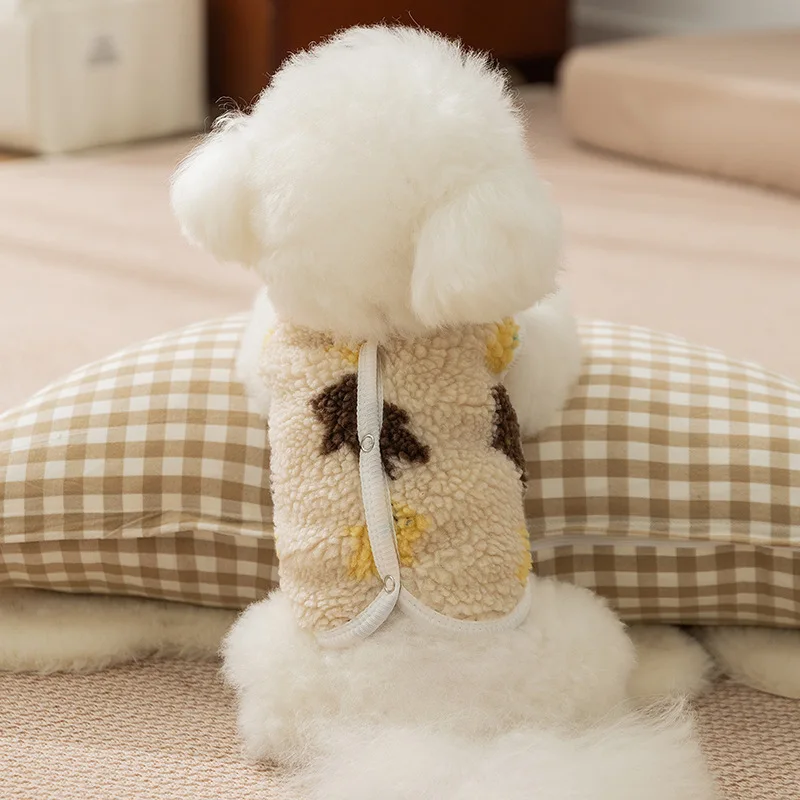 الخريف والشتاء الحيوانات الأليفة أفخم سترة الدب معطف شتاء تيدي القط اثنين الساق معطف كلب الملابس للكلاب الصغيرة جرو الملابس