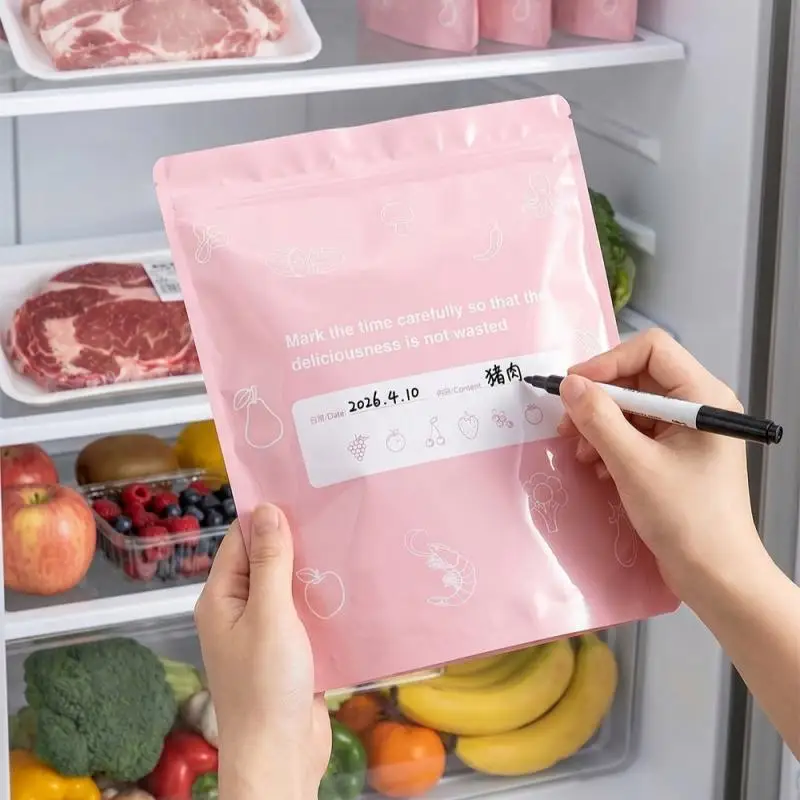 Strong Aluminum Foil Storage Bags with Stand Up Feature for Handy Grocery Storage