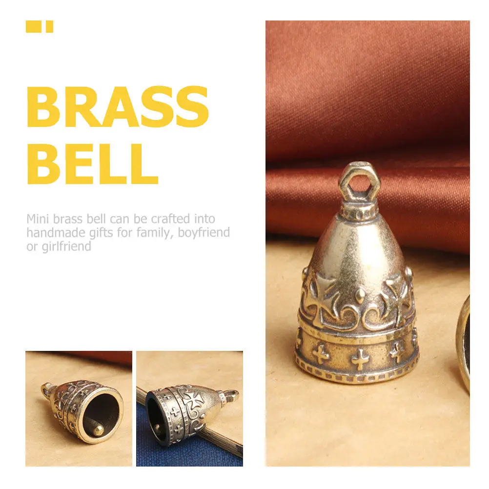 

3Pcs Copper Brass Bell Pendants Durable Small Bells for Jewelry Making DIY Crafts Bracelet Necklace Keychain Charms