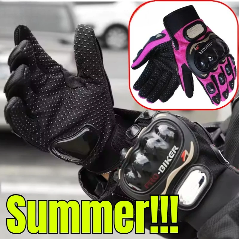 

Summer motorcycle gloves breathable riding racing gloves men and women ebike moto full finger off-road gloves all seasons
