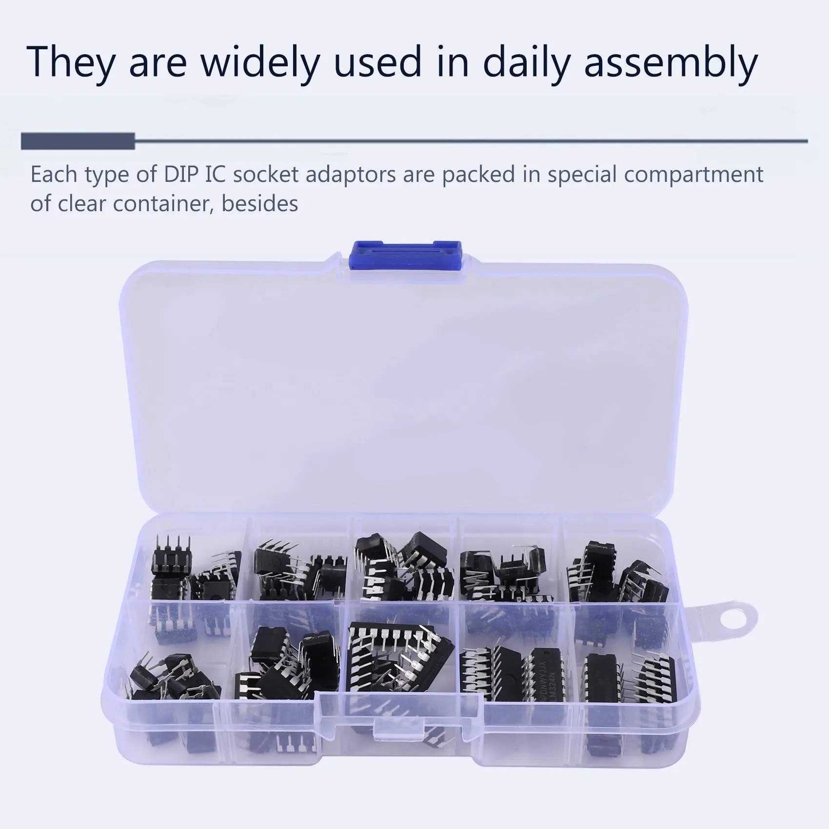 Kit surtido de chips de circuito integrado, juego de enchufes DIP IC para Opamp, temporizador de precisión único Pwm, 85 piezas, 10 tipos